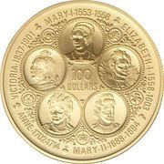100 Dollars - Elizabeth II Sovereign Queens of England, United Kingdom, 1975-1977 reverse image