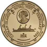 250 Dollars - Elizabeth Royal Visit, United Kingdom, 1994 reverse image