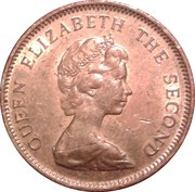 1 Penny - Elizabeth II 2nd portrait; non-magnetic obverse image