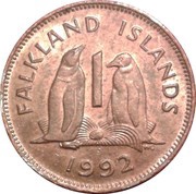 1 Penny - Elizabeth II 2nd portrait; non-magnetic reverse image
