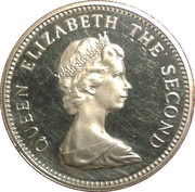 5 Pence - Elizabeth II 2nd portrait; large type obverse image