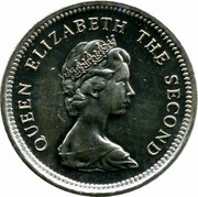 5 Pence - Elizabeth II 2nd portrait; small type obverse image