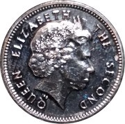 5 Pence - Elizabeth II 4th portrait - magnetic obverse image