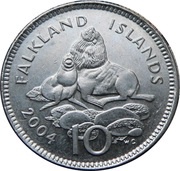 10 Pence - Elizabeth II 4th portrait, United Kingdom, 2004 reverse image