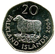 20 Pence - Elizabeth II 4th portrait, United Kingdom, 2004 reverse image