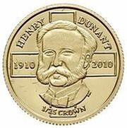 1⁄25 Crown - Elizabeth II Henry Dunant, United Kingdom, 2010 reverse image