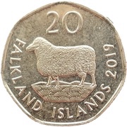 20 Pence - Elizabeth II 5th portrait, United Kingdom, 2019-2021 reverse image