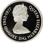 50 Pence - Elizabeth II Silver Jubilee; Silver Proof Issue obverse image