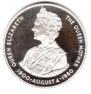 50 Pence - Elizabeth II Queen Mother; Silver Proof Issue, United Kingdom, 1980 reverse image