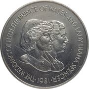 50 Pence - Elizabeth II Royal Wedding, United Kingdom, 1981 reverse image