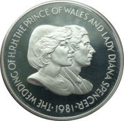 50 Pence - Elizabeth II Wedding of Prince Charles and Lady Diana Spencer, United Kingdom, 1981 reverse image