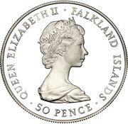 50 Pence - Elizabeth II Liberation; Silver Proof Issue obverse image