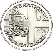 50 Pence - Elizabeth II Liberation; Silver Proof Issue, United Kingdom, 1982 reverse image