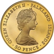 50 Pence - Elizabeth II Liberation; Gold Proof Issue obverse image