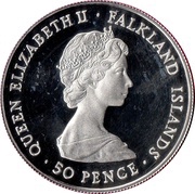 50 Pence - Elizabeth II British Rule obverse image