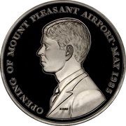 50 Pence - Elizabeth II Mt. Pleasant Airport; Silver Issue, United Kingdom, 1985 reverse image