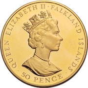 50 Pence - Elizabeth II 40th Anniversary-Reign of Queen Elizabeth II; Gold Proof obverse image