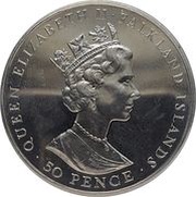 50 Pence - Elizabeth II Black-browed Albatros obverse image