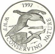 50 Pence - Elizabeth II Black-browned Albatross; Silver Proof Issue, United Kingdom, 1997 reverse image