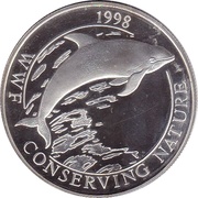 50 Pence - Elizabeth II Peale's Dolphin; Silver Proof Issue, United Kingdom, 1998 reverse image