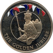 50 Pence - Elizabeth II Coronation, Colored, United Kingdom, 2002 reverse image