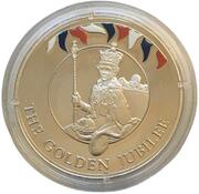 50 Pence - Elizabeth II Coronation; Silver Proof; Colored, United Kingdom, 2002 reverse image