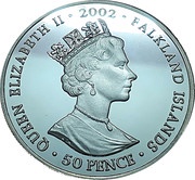 50 Pence - Elizabeth II Walking queen obverse image