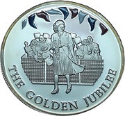 50 Pence - Elizabeth II Walking queen, United Kingdom, 2002 reverse image