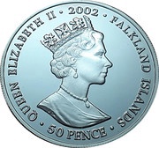 50 Pence - Elizabeth II Royal family; coloured obverse image