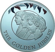 50 Pence - Elizabeth II Royal family; coloured, United Kingdom, 2002 reverse image