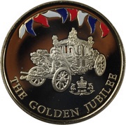 50 Pence - Elizabeth II Coronation coach, United Kingdom, 2002 reverse image
