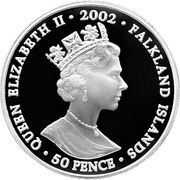 50 Pence - Elizabeth II Scepter and Orb; Silver Proof; Coloured obverse image