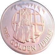50 Pence - Elizabeth II Throne, United Kingdom, 2002 reverse image