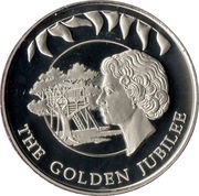 50 Pence - Elizabeth II Tree house, United Kingdom, 2002 reverse image