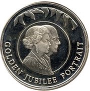 50 Pence - Elizabeth II Queen and Duke of Edinburgh, United Kingdom, 2002 reverse image