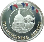 50 Pence - Elizabeth II Thanksgiving Service, United Kingdom, 2002 reverse image