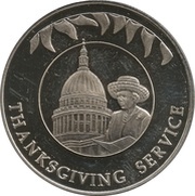 50 Pence - Elizabeth II Thanksgiving service, United Kingdom, 2002 reverse image