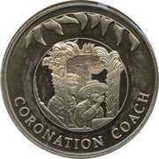 50 Pence - Elizabeth II Coronation coach, United Kingdom, 2002 reverse image