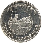 50 Pence - Elizabeth II Chelsea Flowershow, United Kingdom, 2002 reverse image