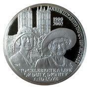 50 Pence - Elizabeth II Queen Mother; silver, United Kingdom, 2002 reverse image
