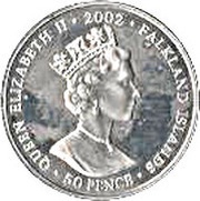 50 Pence - Elizabeth II Golden Jubilee Regalia - Orb and Sceptre - Silver Proof Piedfort obverse image