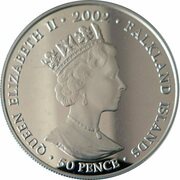 50 Pence - Elizabeth II Coronation coach; Silver Proof; Piedfort obverse image