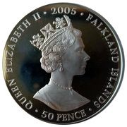 50 Pence - Elizabeth II Churchill - Artist obverse image