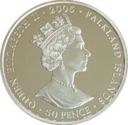 50 Pence - Elizabeth II Churchill - Author; Silver Proof obverse image