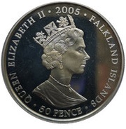 50 Pence - Elizabeth II End of World War II 60th Anniversary obverse image