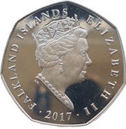 50 Pence - Elizabeth II Southern Rockhopper-coloured obverse image