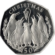 50 Pence - Elizabeth II Penguin Carol-singers, United Kingdom, 2017 reverse image