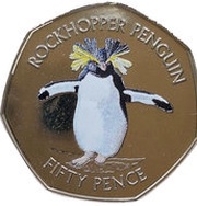 50 Pence - Elizabeth II Northern Rockhopper, United Kingdom, 2017 reverse image