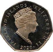 50 Pence - Elizabeth II Magellanic Penguin obverse image