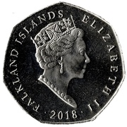 50 Pence - Elizabeth II King Penguin - Coloured obverse image